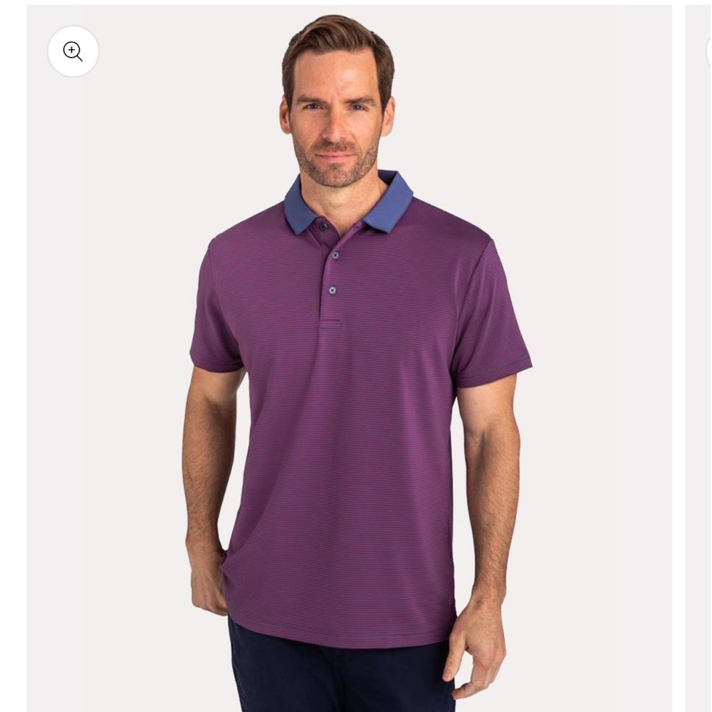 MIZZEN+MAIN Phil Mickelson Red Blue Stripe Golf Polo